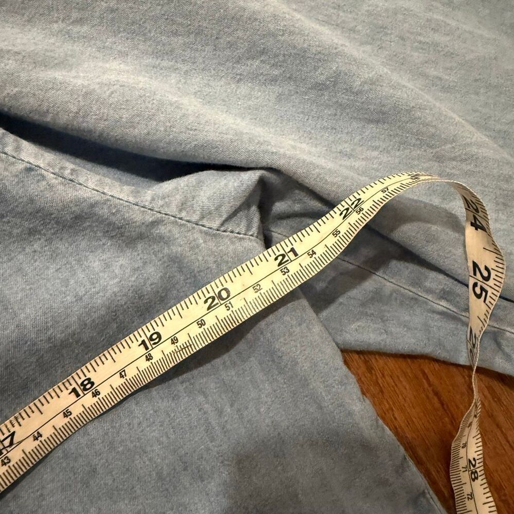 Gap Denim Split Neck Top Size Small - image 7